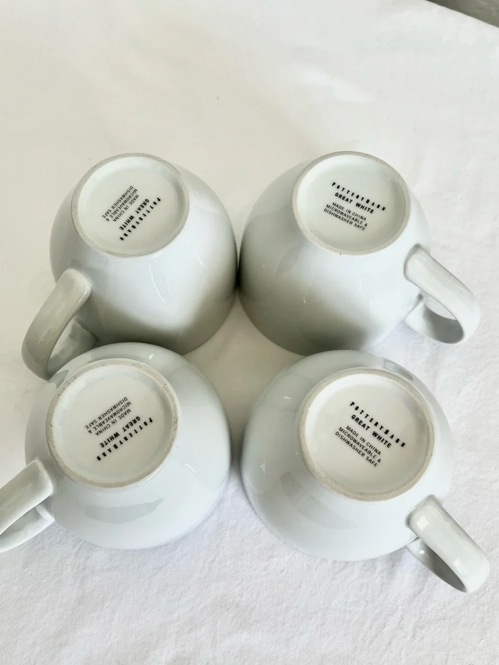 Pottery Barn Great White Cups/Saucers